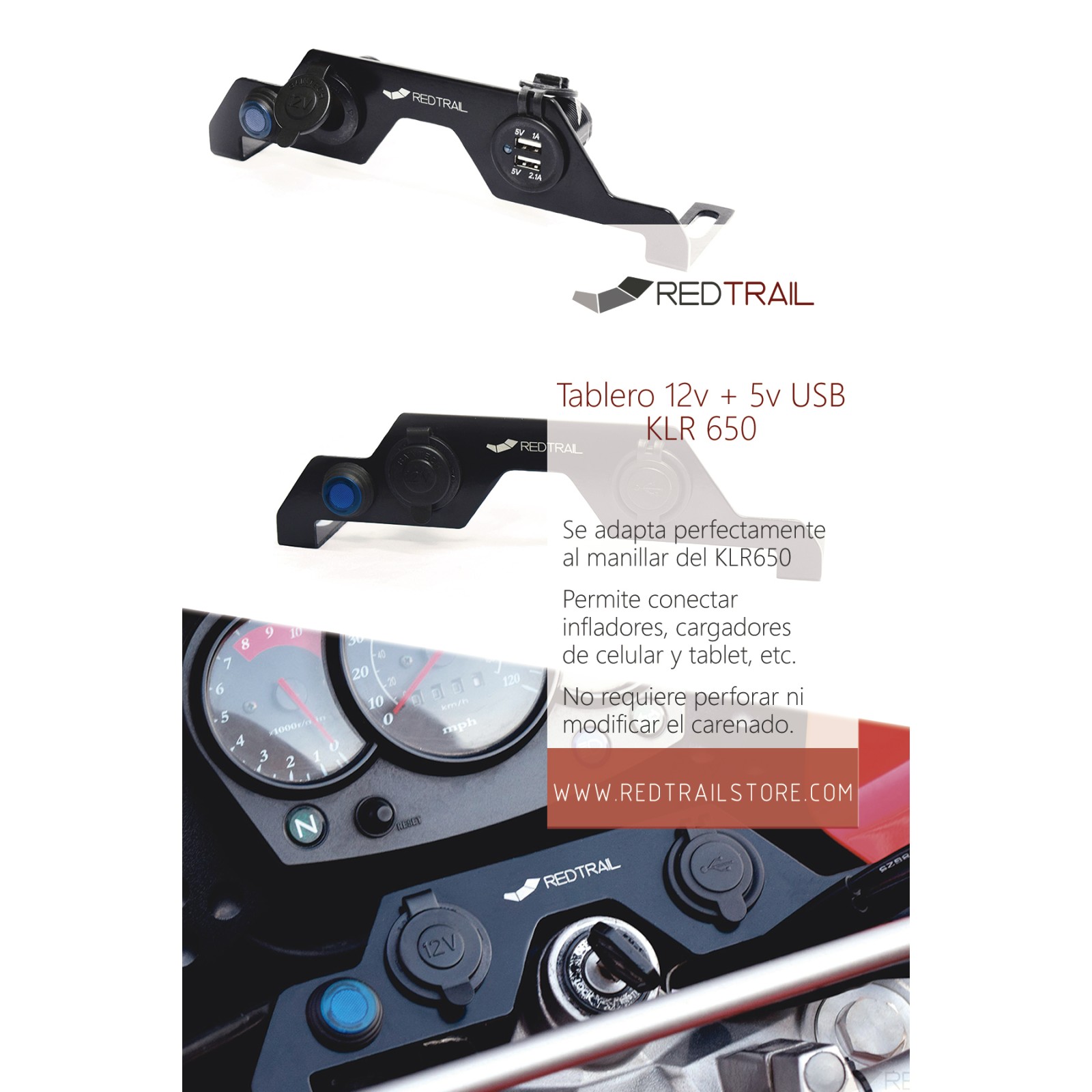 Tablero Auxiliar 12v + USB