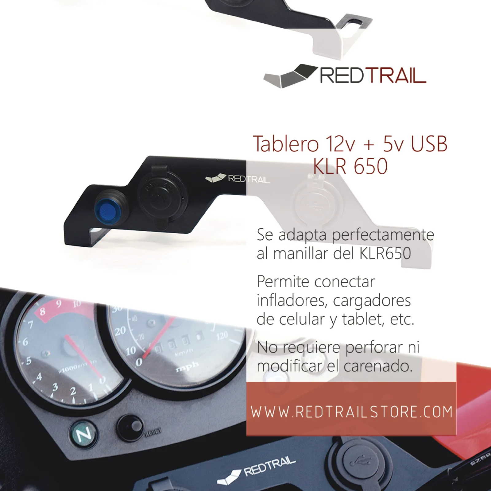 Tablero Auxiliar 12v + USB
